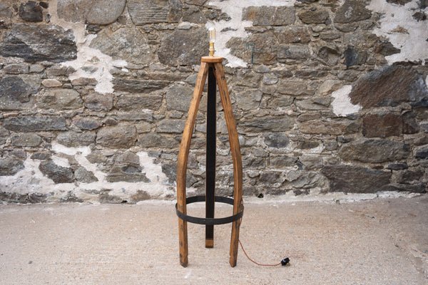 The Cooper’s Burn – Oak Whisky Barrel Standing Floor Lamp