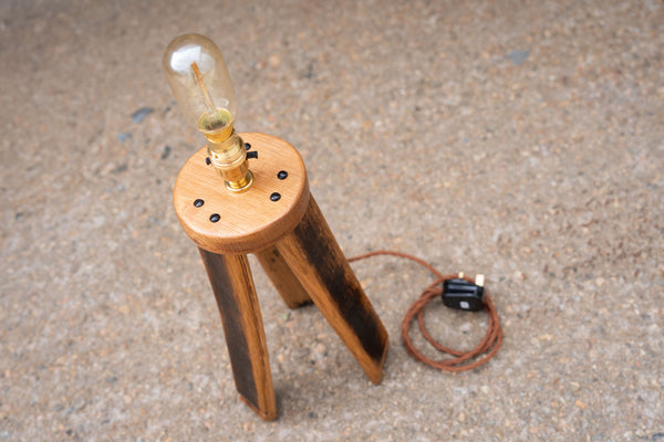 The Cooper’s Burn Mini - Charred Whisky Stave Table Lamp