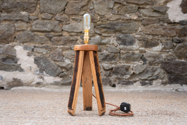 The Cooper’s Burn Mini - Charred Whisky Stave Table Lamp