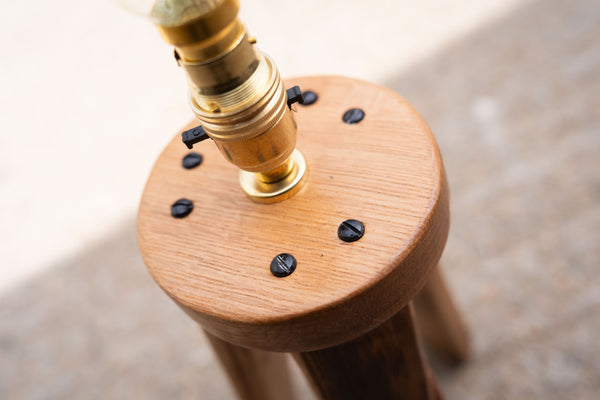 The Cooper’s Burn Mini - Charred Whisky Stave Table Lamp
