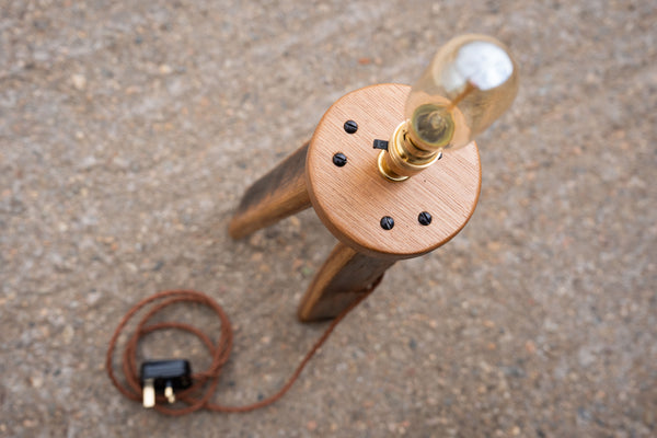 The Cooper’s Burn Mini - Charred Whisky Stave Table Lamp