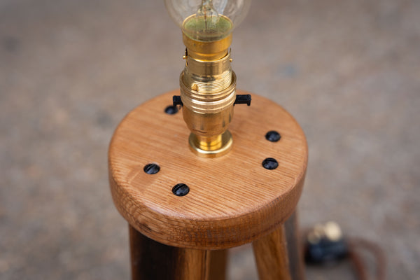 The Cooper’s Burn Mini - Charred Whisky Stave Table Lamp