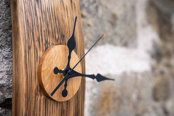 The Timekeeper - Oak Whisky Barrel Wall Clock