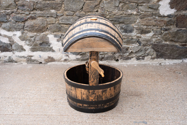 The Faerie Well - Oak Whisky Barrel Wishing Well
