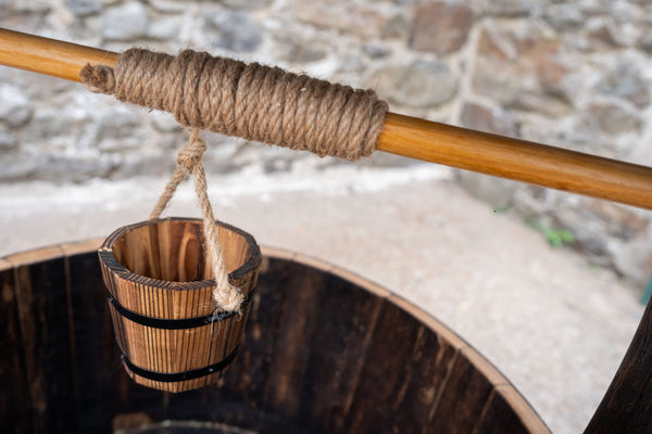 The Faerie Well - Oak Whisky Barrel Wishing Well