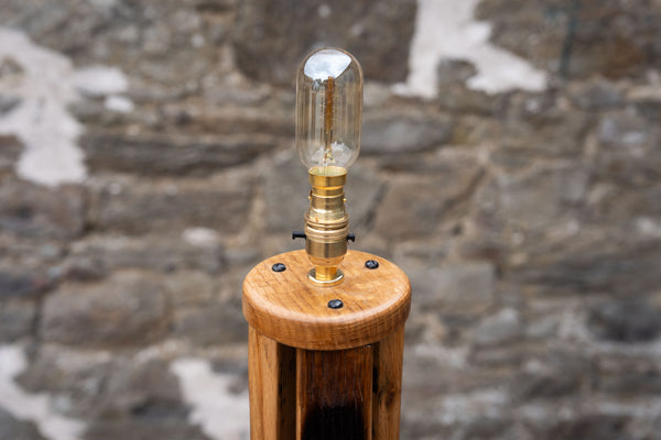 The Cooper’s Burn – Oak Whisky Barrel Standing Floor Lamp