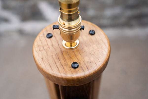 The Cooper’s Burn – Oak Whisky Barrel Standing Floor Lamp