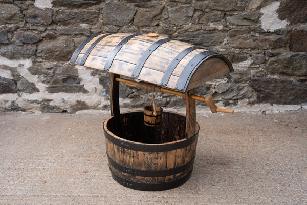 The Faerie Well - Oak Whisky Barrel Wishing Well