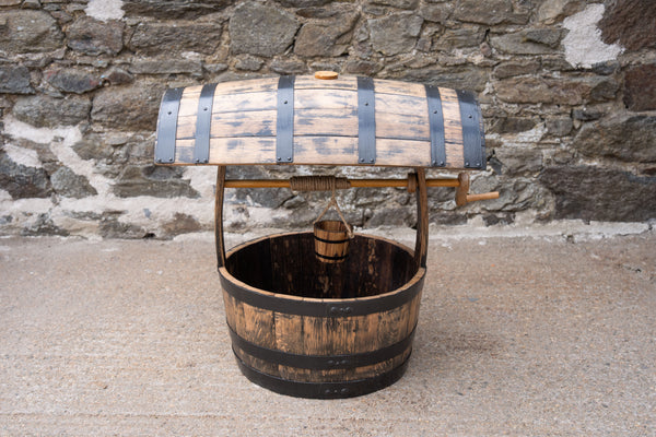 The Faerie Well - Oak Whisky Barrel Wishing Well