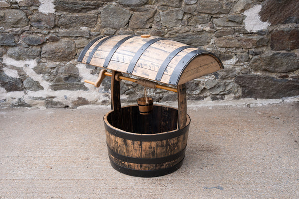 The Faerie Well - Oak Whisky Barrel Wishing Well